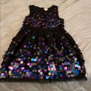 Dark blue dress with sequins
